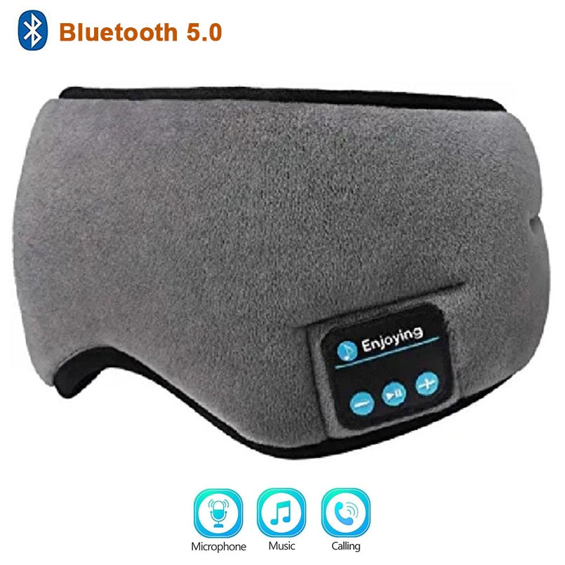 Sleep Headphones 3D Bluetooth 5.0 Headband Wireless Sleeping Artifact Breathable Music Eye Mask Earbuds for Side Sleeper Gifts
