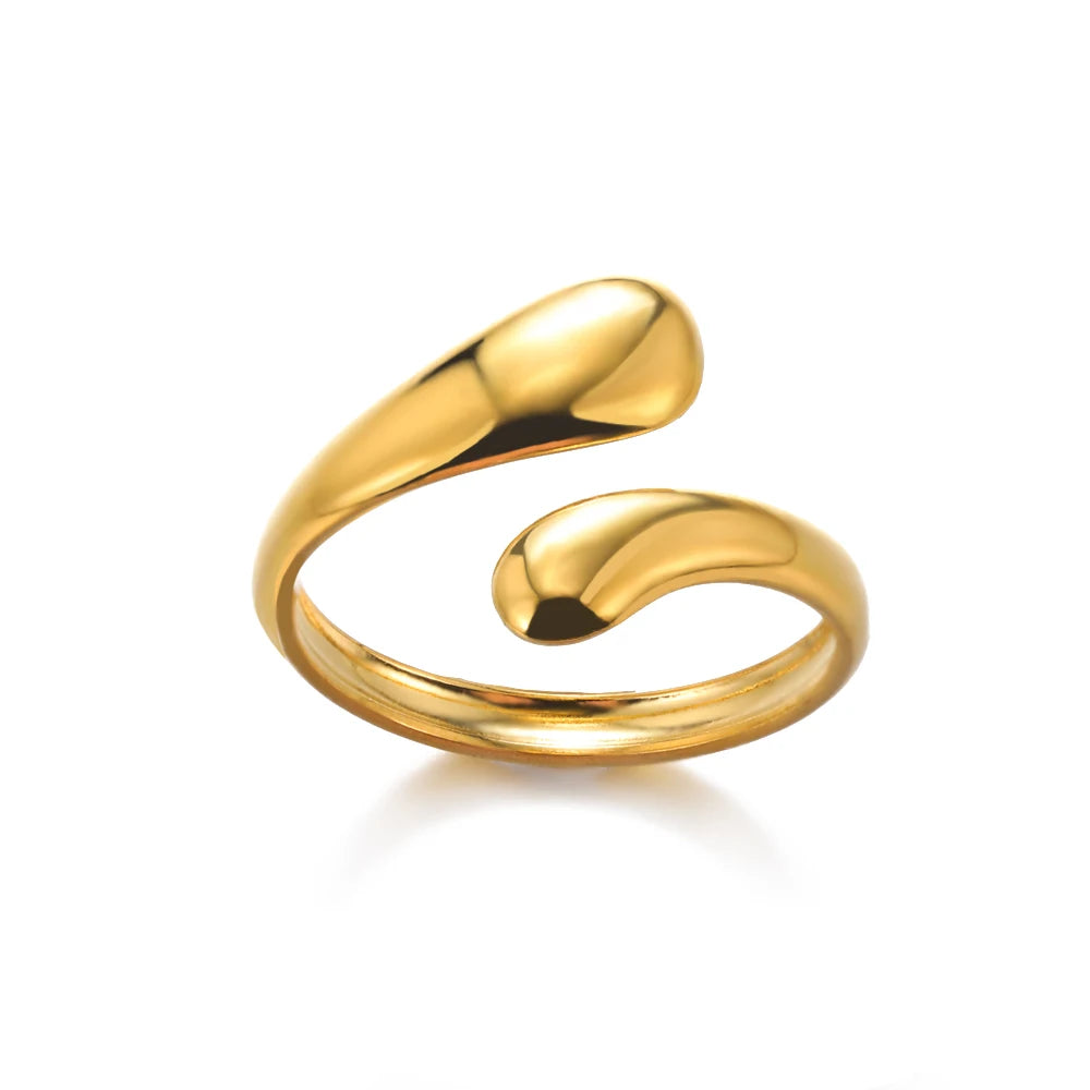 Stainless Steel Rings for Women Gold Color Never Fade Luxury Classic rings wedding couple rings Jewelry Free Shipping