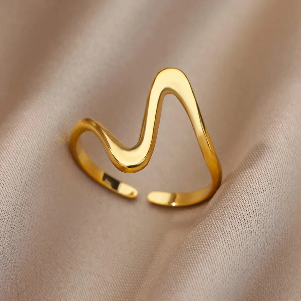 Stainless Steel Rings for Women Gold Color Never Fade Luxury Classic rings wedding couple rings Jewelry Free Shipping